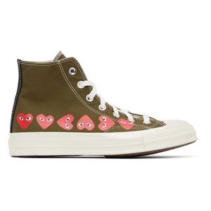 COMME DES GARÇONS PLAY
Converse Edition Chuck 70 High Sneakers (NEVER WORN)